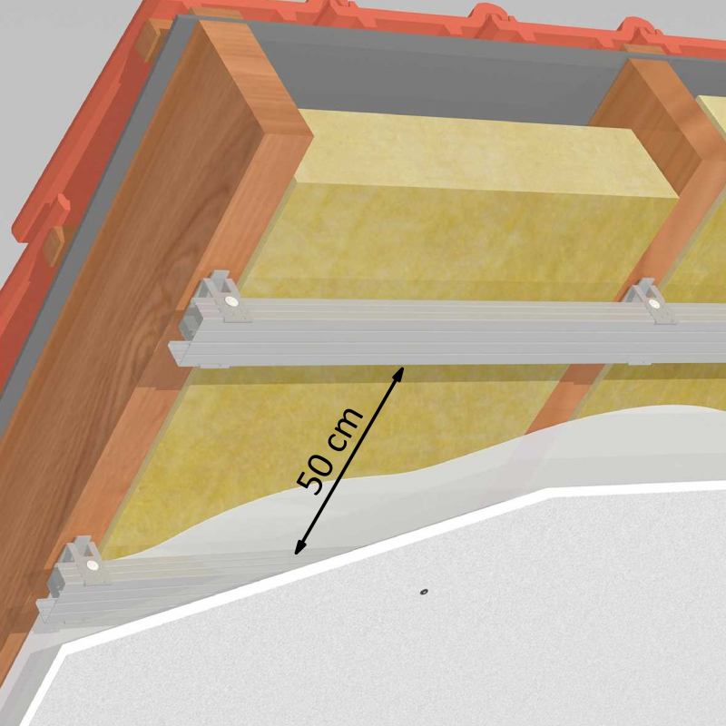 50 Suspentes SIXBOX (Plafond-Sous Toiture) EMB-Isolation 260mm